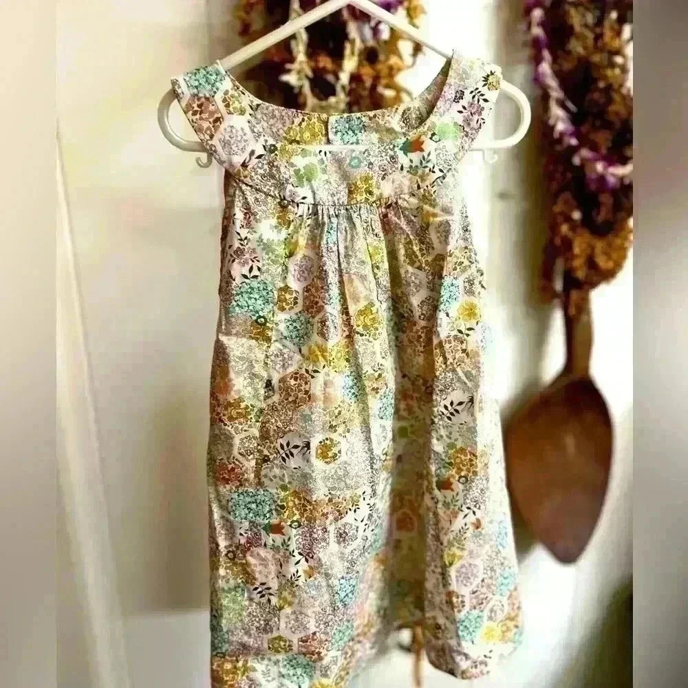 $190 Bonpoint‎ Girls Floral Summer Nimi Tank Top Coquette Fairy Prairie